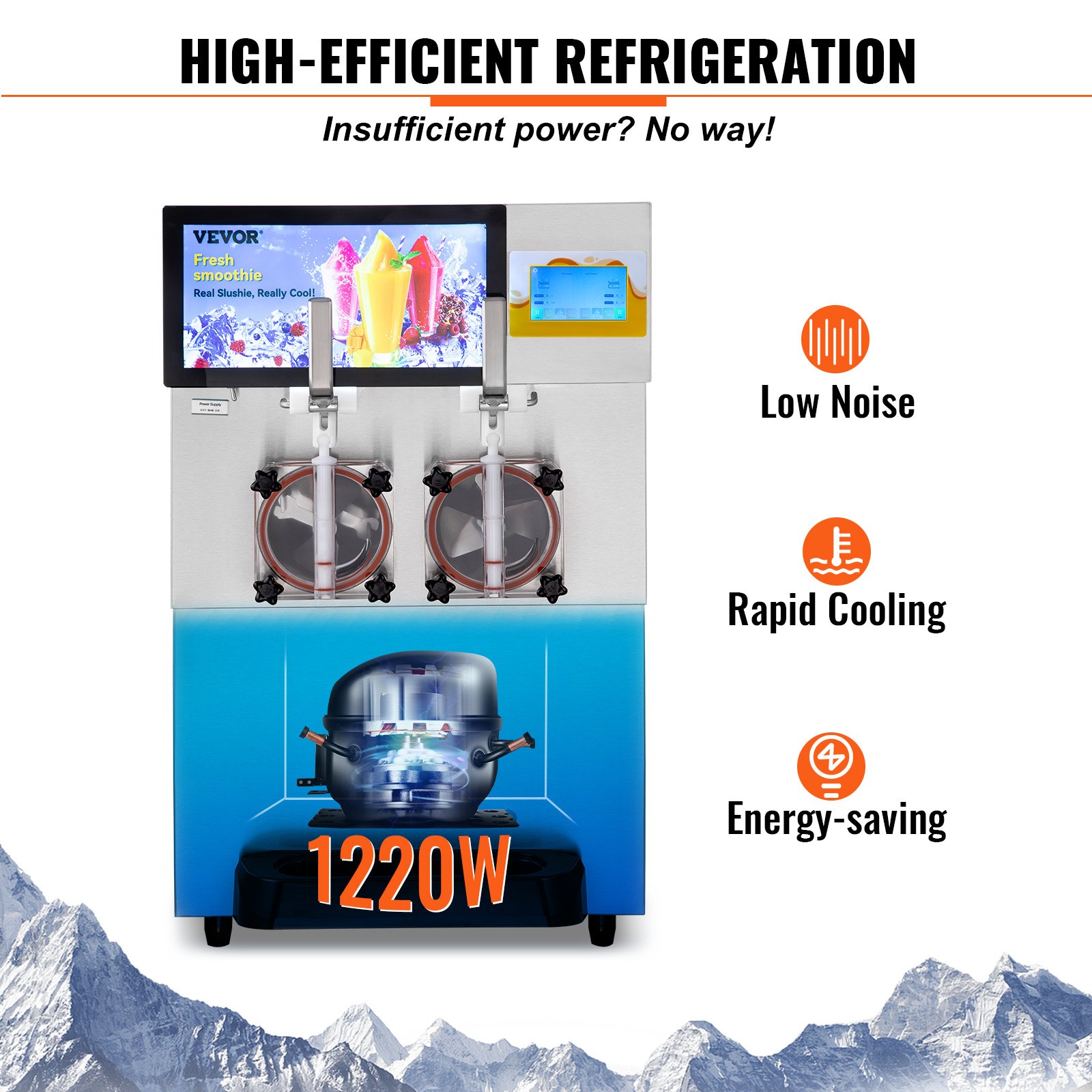 Commercial Granita Machine 2x8L Stainless Steel | Rapid Cooling - Image 5