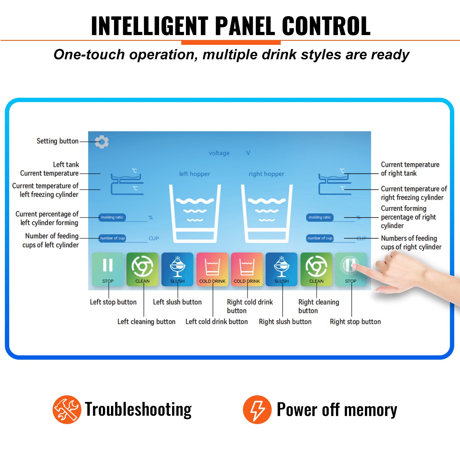 Commercial Granita Machine 2x8L Stainless Steel | Rapid Cooling - Image 6