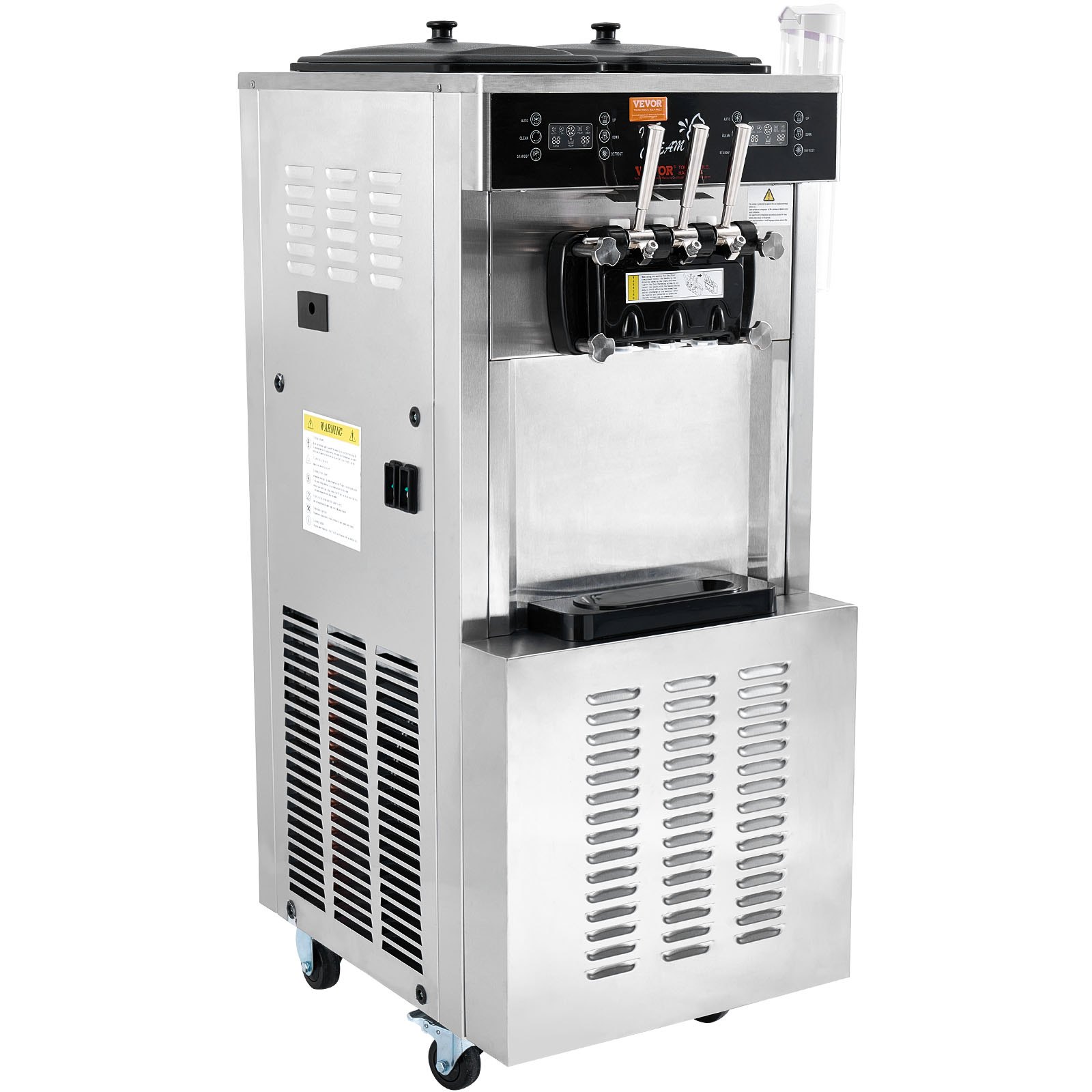 Commercial Italian Ice Machine 34-44 L/h 1850 W 3 Flavors | Hopper 2x9 L | LED Panel | Single Cylinder Operation Available | Night Refrigeration - Image 9