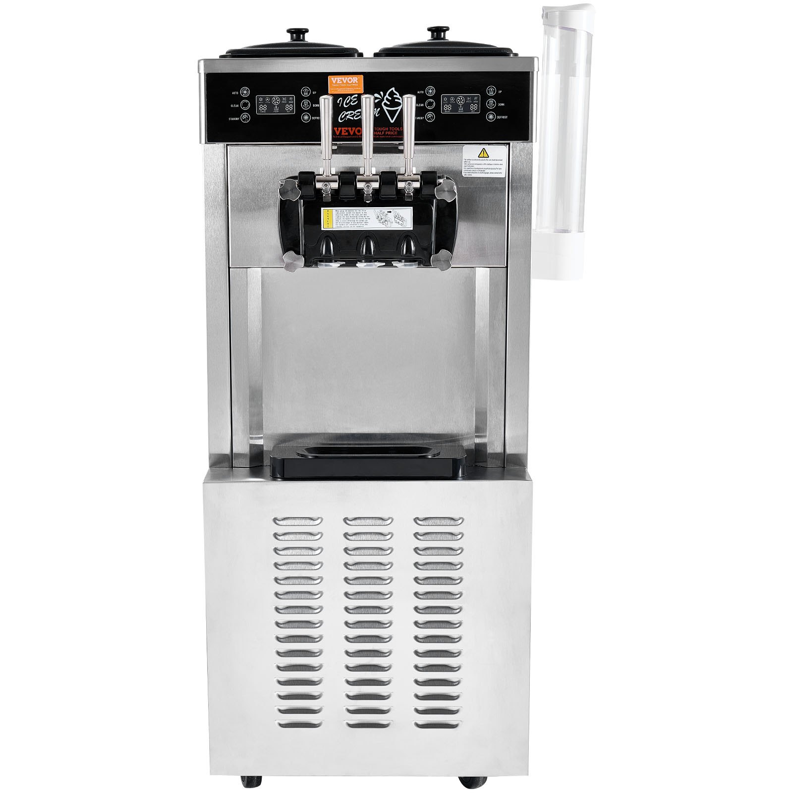Commercial Italian Ice Machine 34-44 L/h 1850 W 3 Flavors | Hopper 2x9 L | LED Panel | Single Cylinder Operation Available | Night Refrigeration - Image 10